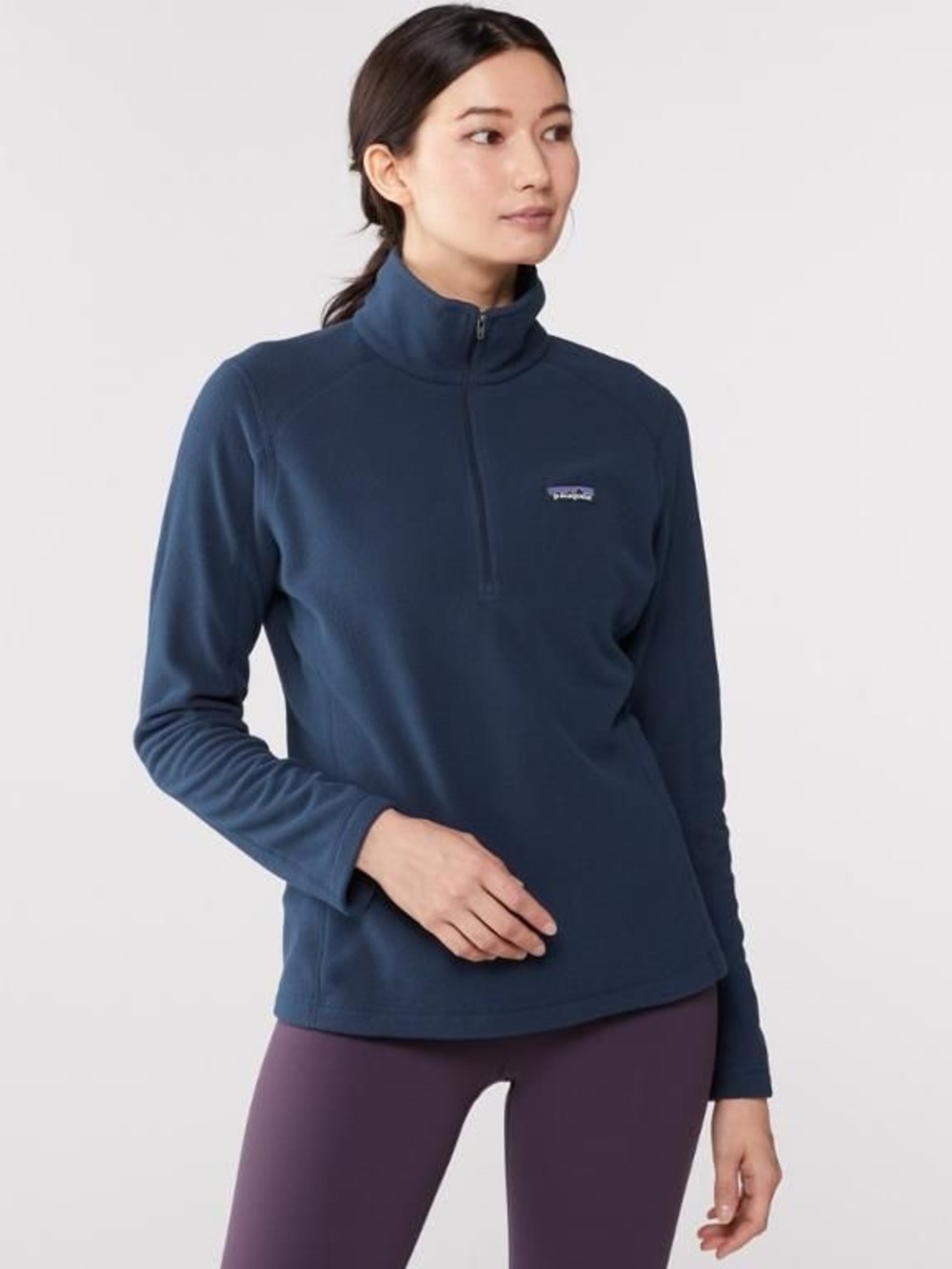 Patagonia Navy Blue Micro D 1/4 Zip Fleece Size XL